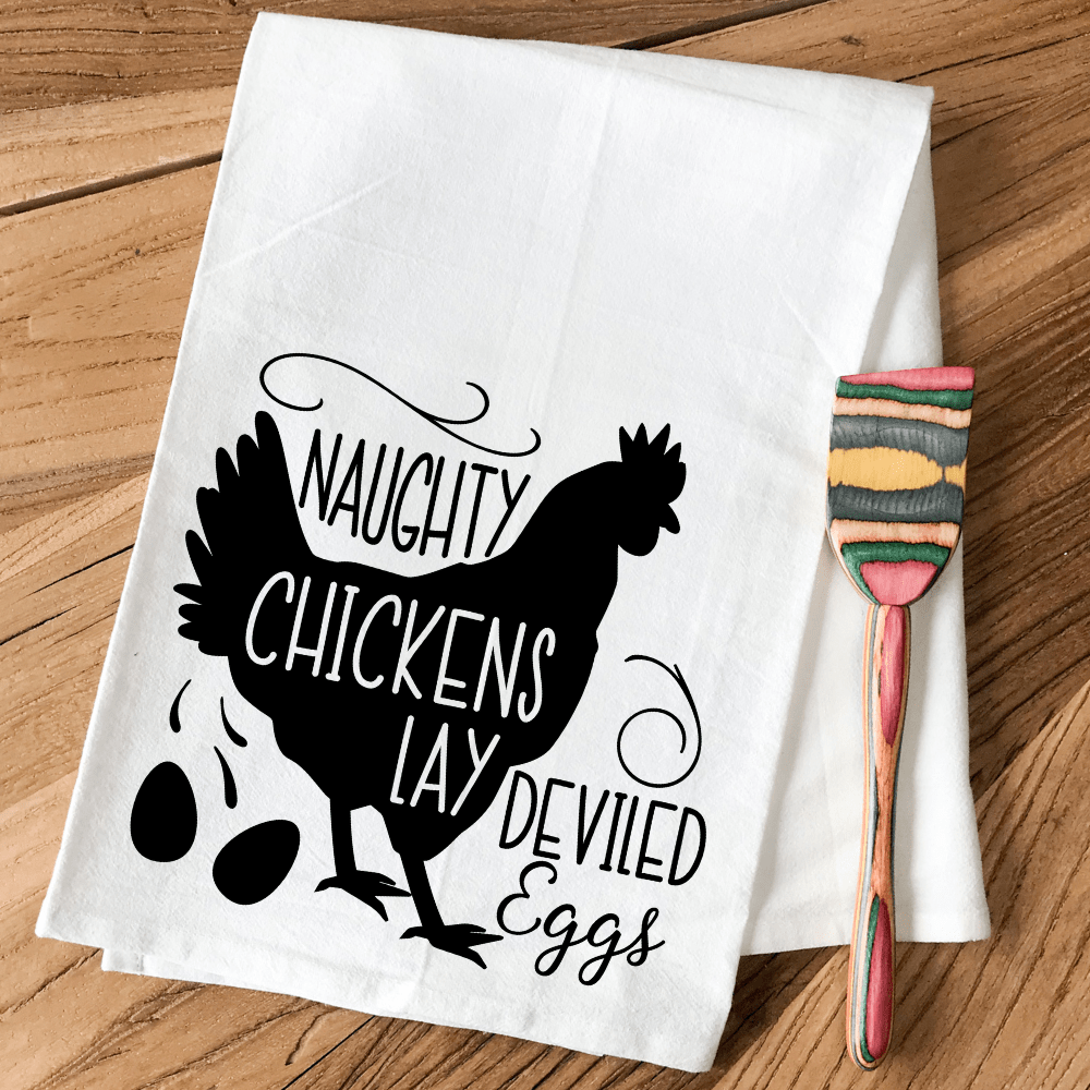 Those Naughty Chickens - Flour Sack Towel