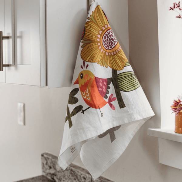 Birds & Blooms - Flour Sack Towel – Kitchen BillBoards